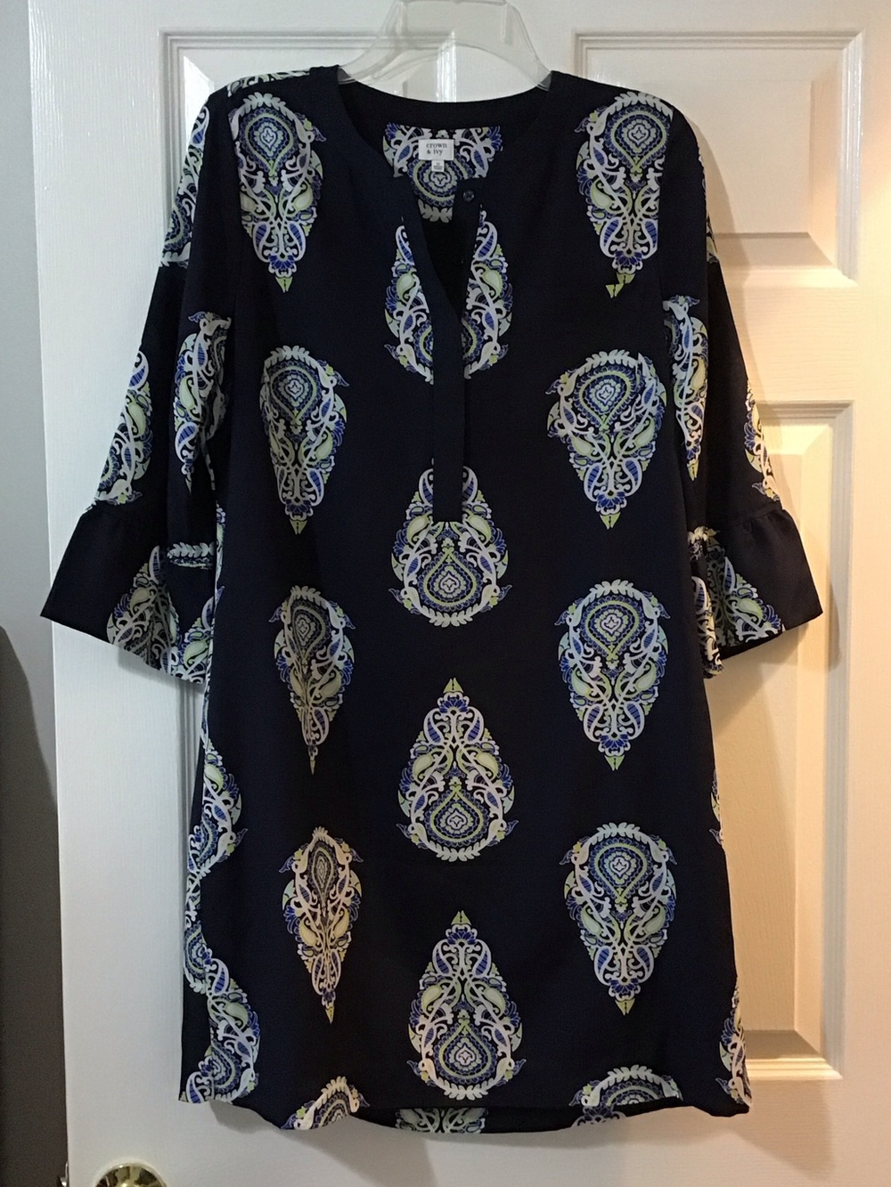 Navy Paisley Tunic Dress